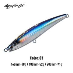 Kingdom 4563 GT HELLFIRE Floating Stick Bait Tuna Fishing Lure