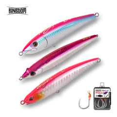 Kingdom GT Pencil Fishing Lure Set Pink Color Set+Free Single Hook