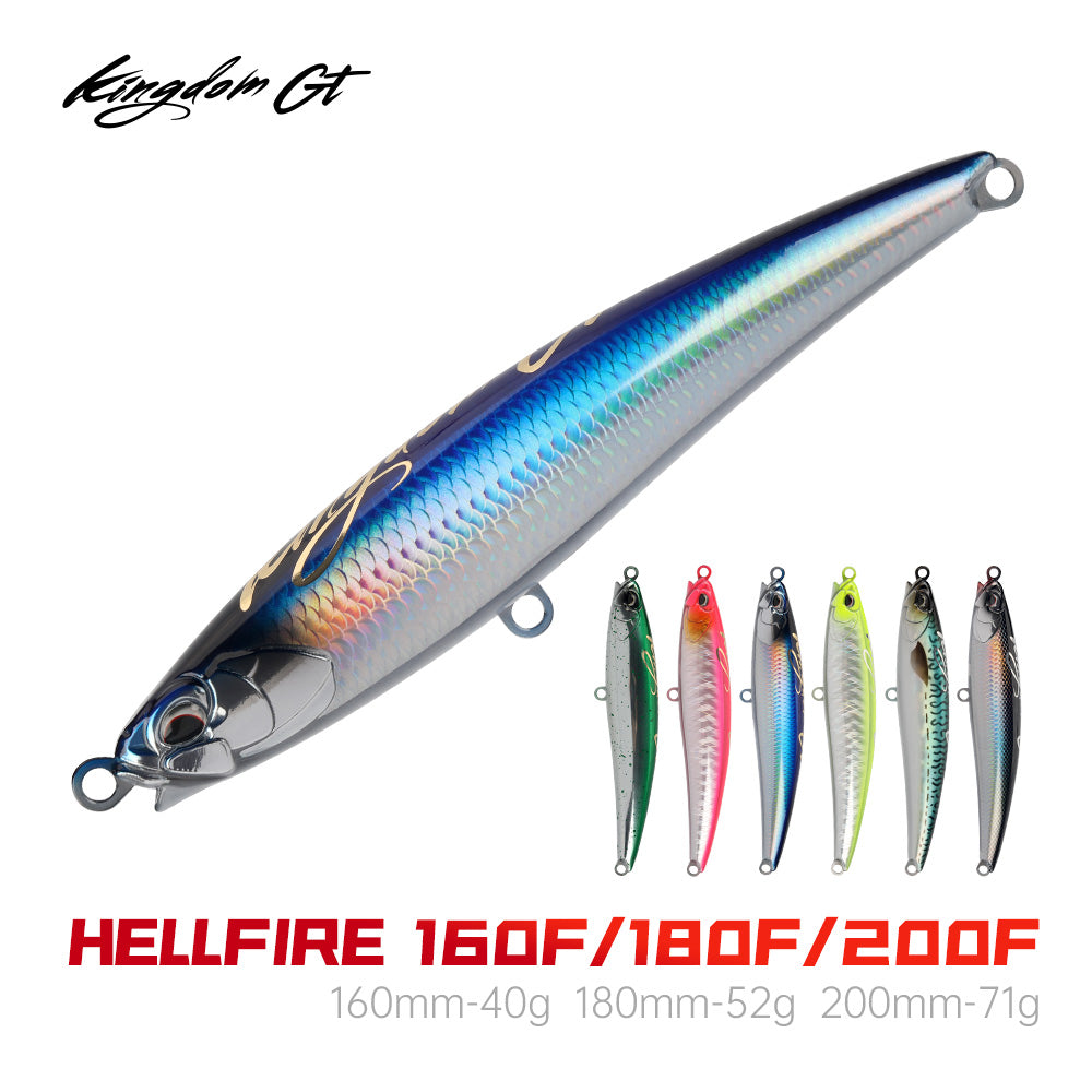 Kingdom 4563 GT HELLFIRE Floating Stick Bait Tuna Fishing Lure