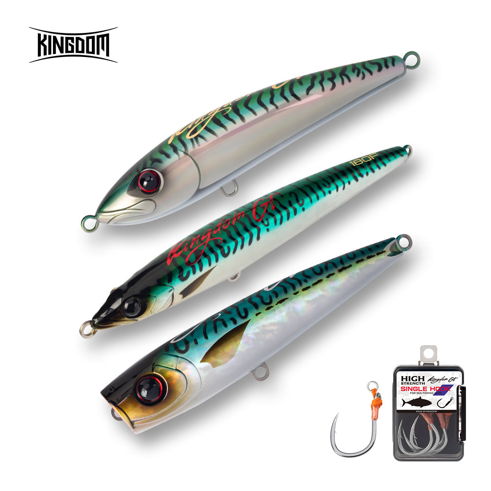 Kingdom GT Floating Fishing Lure Set Green Color Set+Free Single Hook